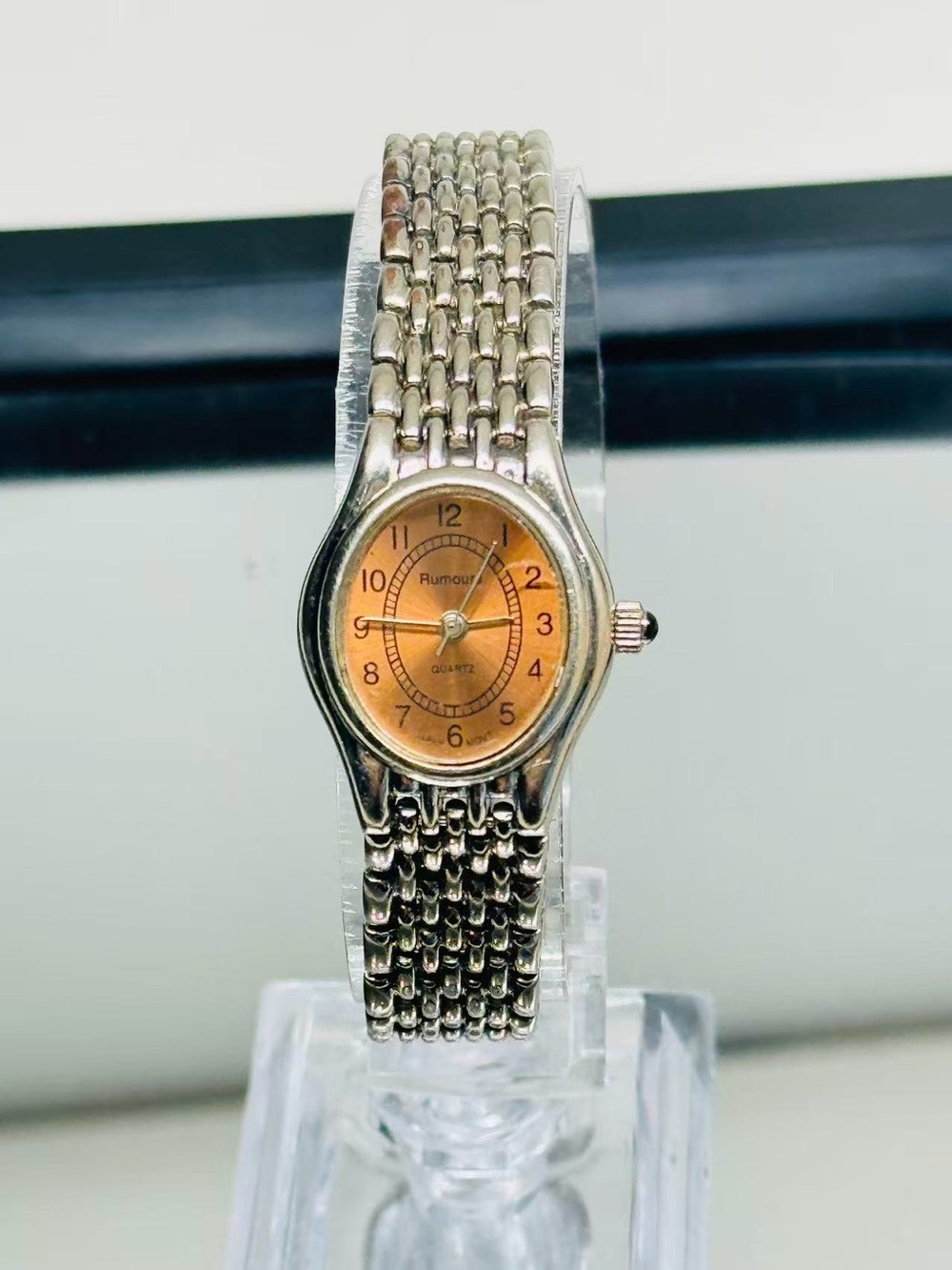 Vintage Rumours Ladies Quartz Watch 20mm Silver Tone Bracelet New Battery Runs